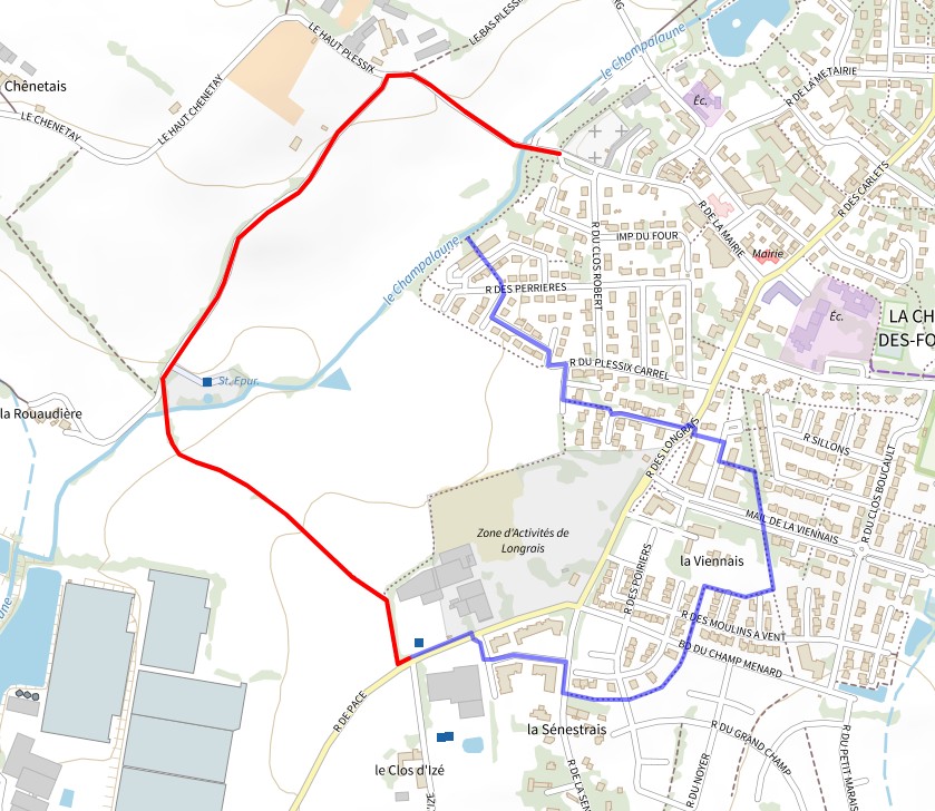 La Chap.-des-F. 5 rottes déviations